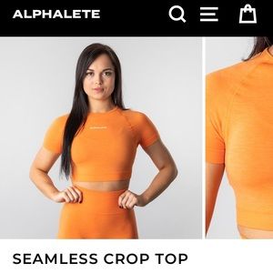 alphalete dreamsicle crop top